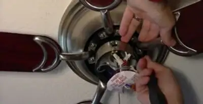 Ceiling fan installation with electrical wiring and mounting by professional electrician in Las Vegas, NV