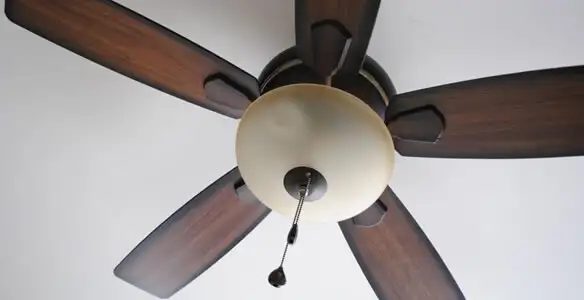 Fully installed ceiling fan with balanced blades and light fixture in Las Vegas, NV