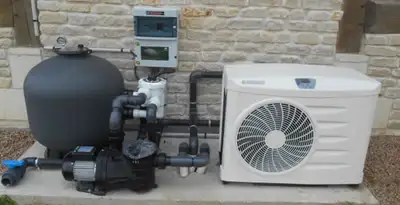 electric heater installation services with connected outdoor heating system equipment in Las Vegas, NV