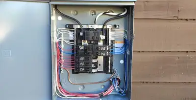 electrical panel upgrade service featuring newly installed electrical panel wired by licensed electricians in Las Vegas, NV