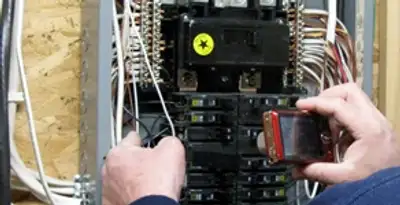 Home electrical inspection of circuit breaker panel by licensed electrician in Las Vegas, NV