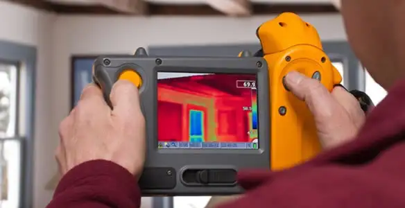 home energy audit service capturing thermal readings to analyze insulation and electrical efficiency in Las Vegas, NV