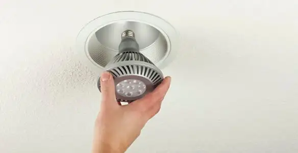 lighting installation service featuring recessed ceiling light installed by licensed professionals in Las Vegas, NV