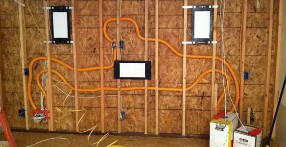 new construction wiring project displaying complete electrical system layout installed by professionals in Las Vegas, NV
