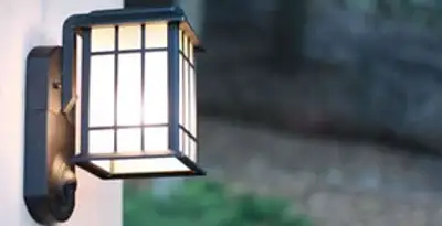 security light installation services with professionally mounted exterior wall light in Las Vegas, NV