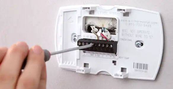 Thermostat installation service with proper wiring and secure wall mounting in Las Vegas, NV